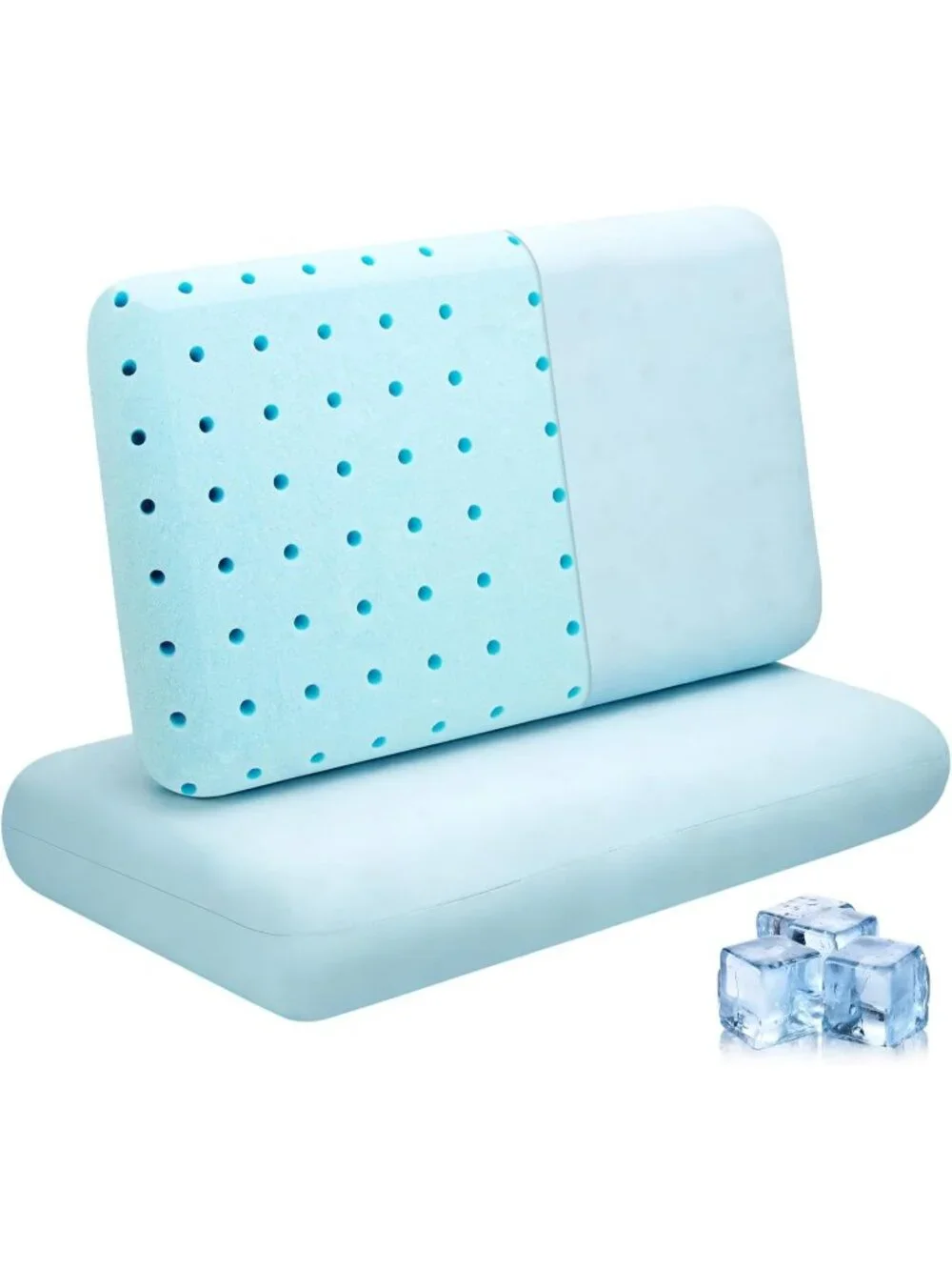 〽️King Size Memory Foam Cooling Pillow 2 Pack Slow Rebound Pillow Washable Cover
